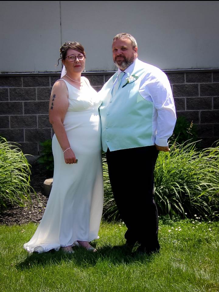 bride and groom after wedding
