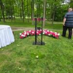 arch and podium ceremony site